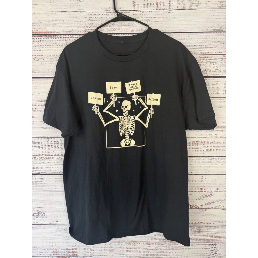 Funny Halloween Skeleton Tee Black Estimated S